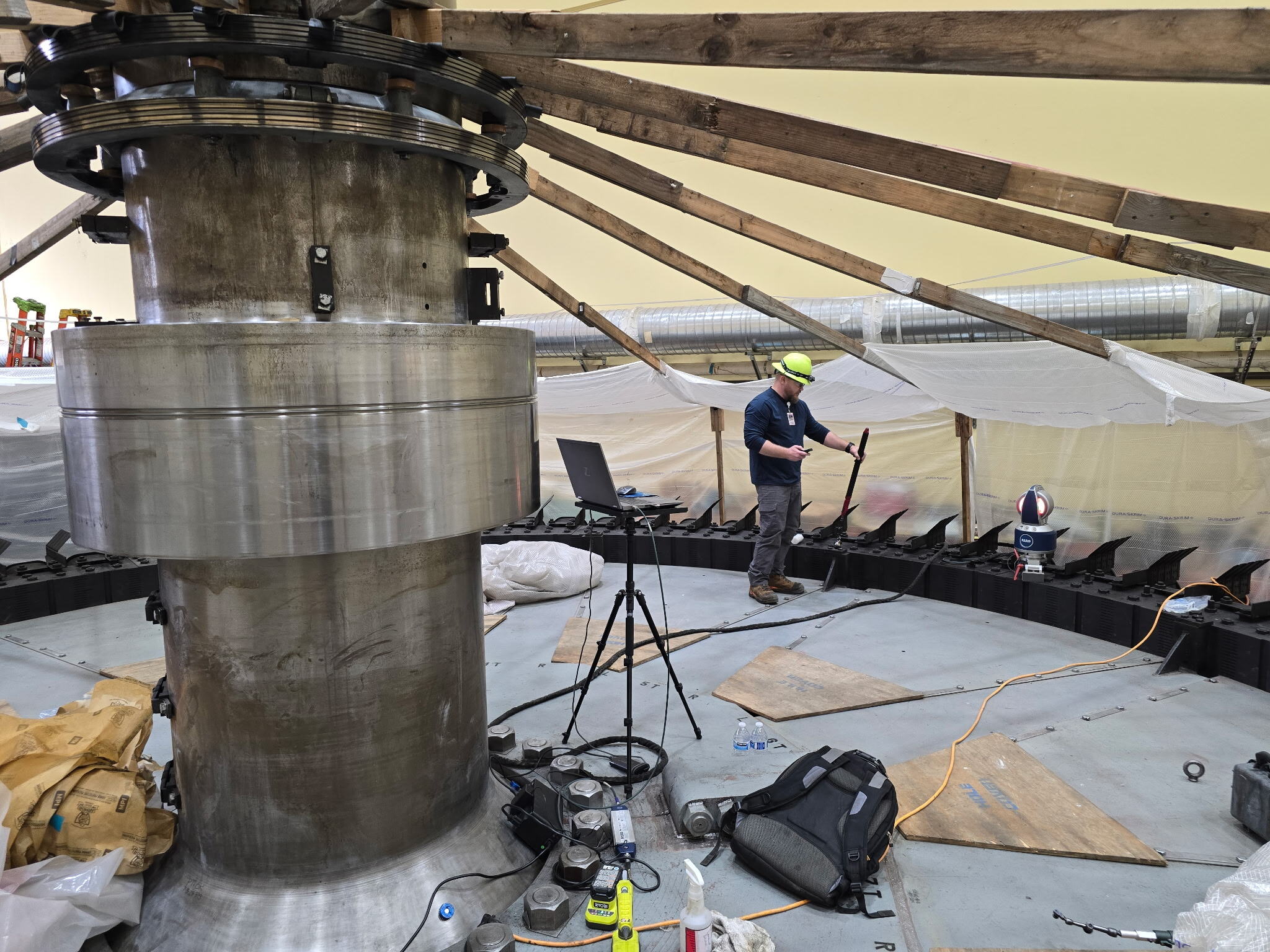 Man measuring using Maintenance Metrology