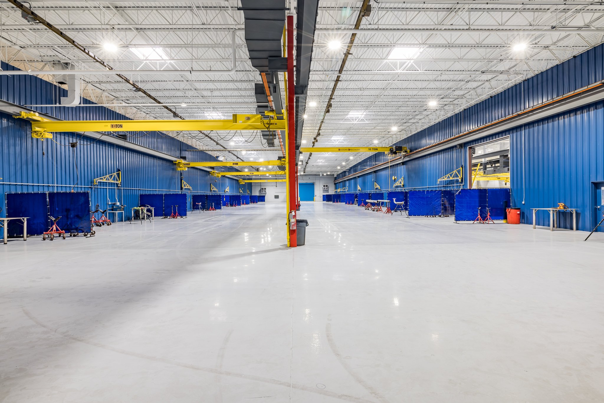 Exterior of welding shop in new fab shop